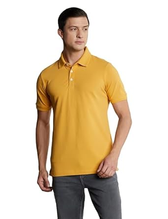Men's Cotton Stretch Solid Polo T-Shirt
