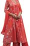 Women Red Floral Printed Georgette Kurta with Pant & Dupatta Latest Style