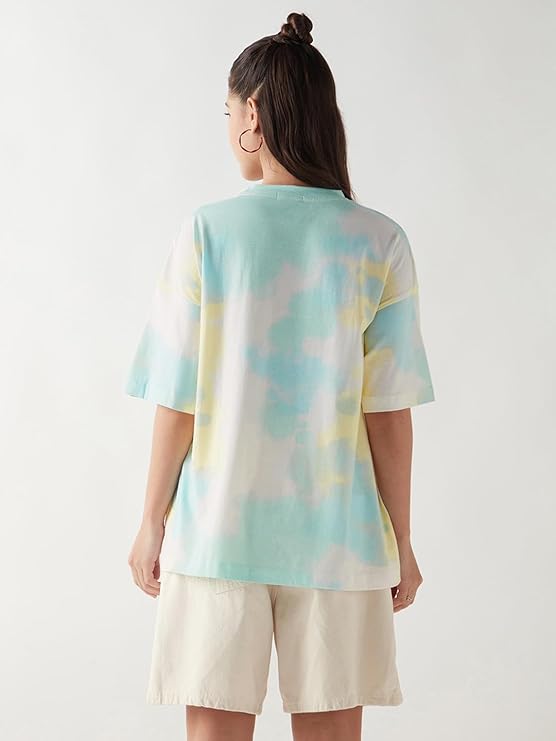 Graphic Printed Oversized Fit Half Sleeve Round Neck Cotton Jersey T-Shirt - Image 3