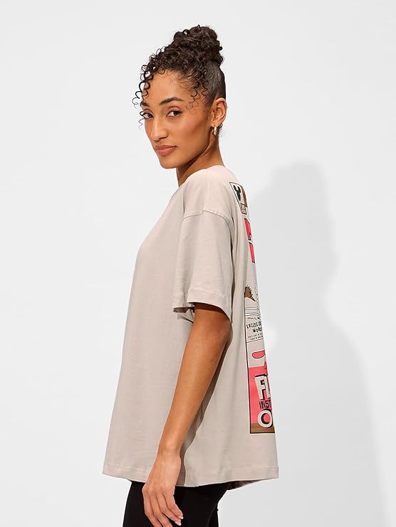 Graphic Printed Cotton Oversized T-Shirts - Image 4