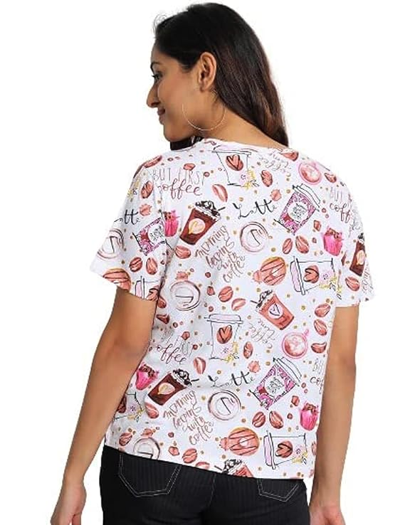 Regular Fit Printed Half Sleeves T-Shirt for Women - Image 3