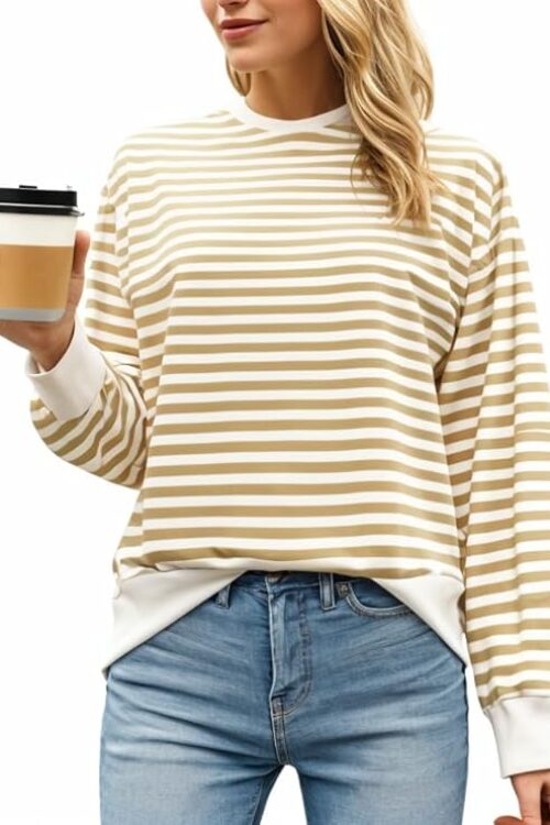 Women Striped T-Shirt || T-Shirt for Women || Full Sleeve T Shirt
