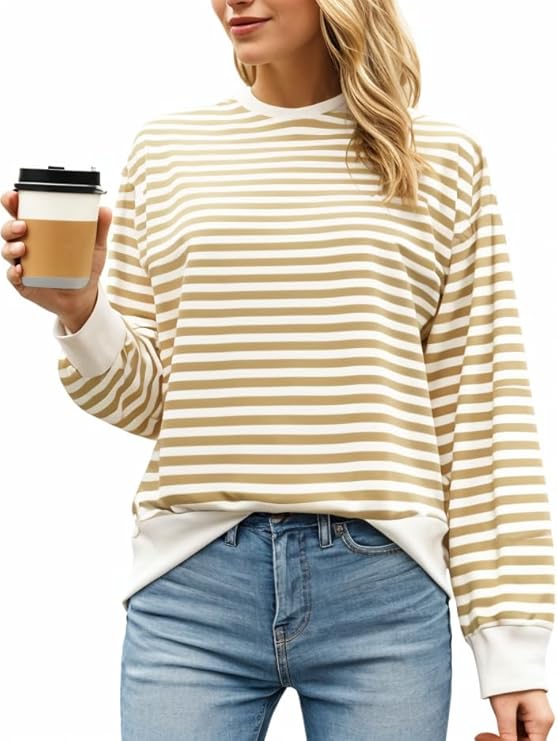 Women Striped T-Shirt || T-Shirt for Women || Full Sleeve T Shirt