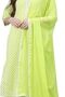 Women's Printed Cotton Straight Kurta With Palazzos & Dupatta