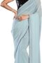 Women's Black Embellished Georgette Saree With Unstitched Blouse Piece