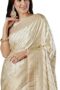 Women's Satin Silk Ethnic Motif Woven Design Saree With Unstitched Blouse