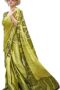 Women's Crepe Digital Print Designer Saree With Unstitched Blouse Piece (KUBIK324001_RJ)
