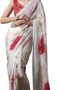 Women's Georgette Floral Printed Saree With Unstitched Blouse Piece