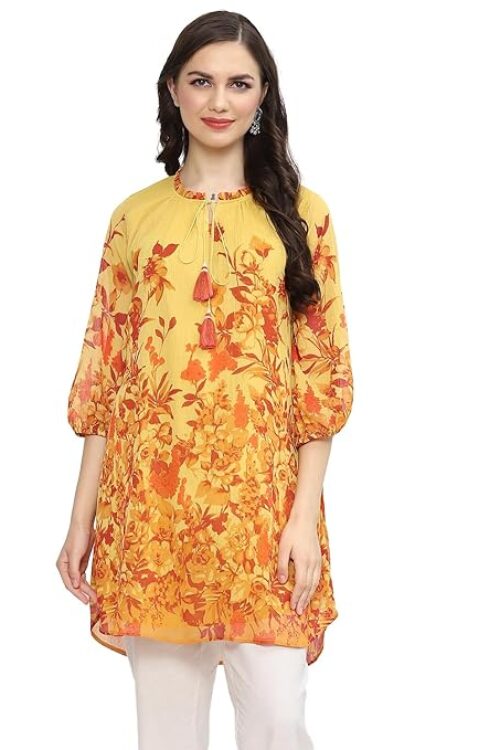 Polyester Straight Printed Top