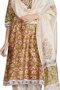 Women's Silk Chanderi Handblock Printed Authentic Kurta Set with Dupatta (Sanganeri Print)
