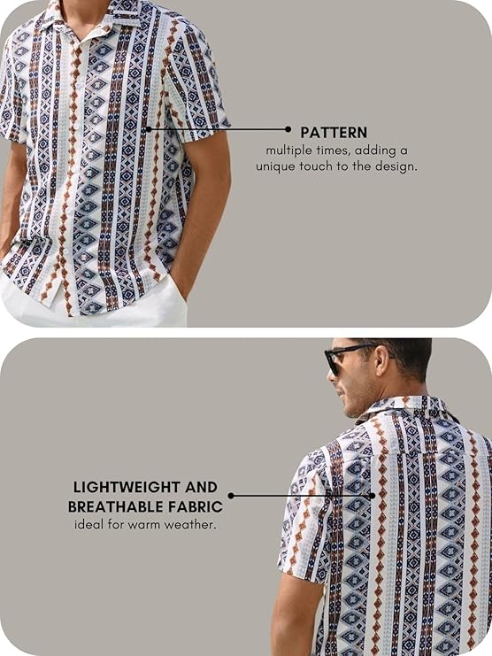 Rayon Abstract Printed Shirts | Regular Fit Shirts - Image 3