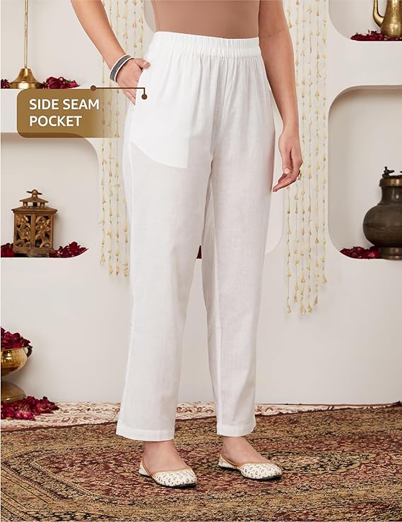 Women's Organza Relaxed Chikankari A-Line Kurta Pant Set with Dupatta - Image 3