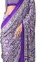Women's Multicolor Crepe Ajrak Printed Saree With Unstitched Blouse Piece