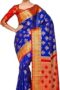 Women's Art Silk Kanjivarm Pattu Saree With Contrast Blouse