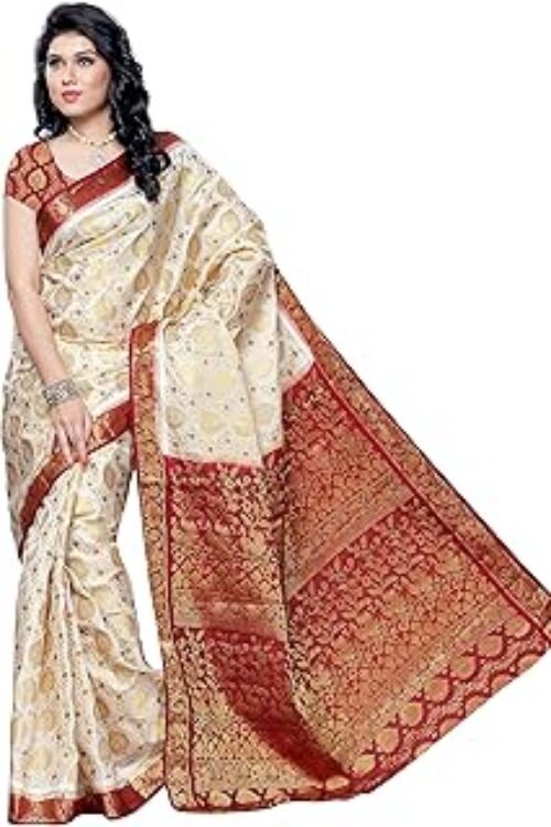 Women Art Silk Kanchipuram ART Silk Saree Colour :Off-White